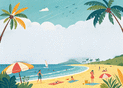 Plage paradisiaque et soleil d'&eacute;t&eacute;